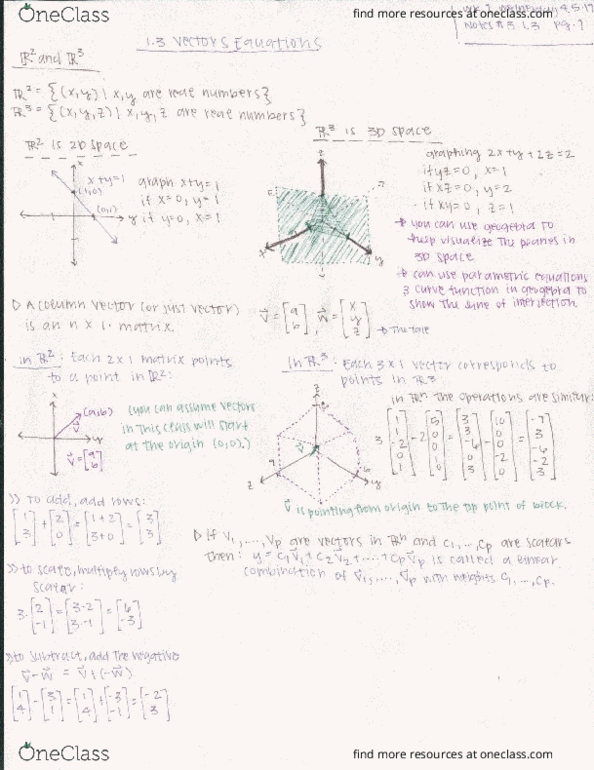 MTH 261 Lecture 3: 1.3 Vector Equations Introduction thumbnail
