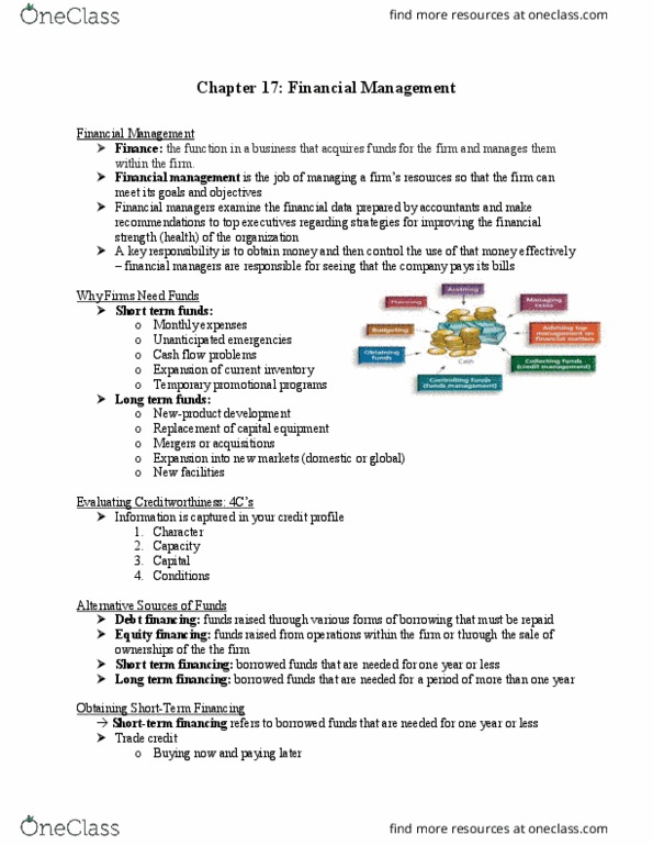 COMMERCE 1E03 Lecture Notes - Lecture 17: Unsecured Debt, Callable Bond, Revolving Credit thumbnail