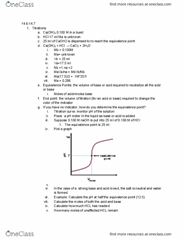 CHEM 1032 Lecture Notes - Lecture 36: Titration Curve, Equivalence Point, Titration thumbnail