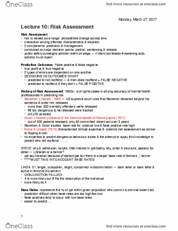 Psychology 2032A/B Lecture Notes - Lecture 10: Civil Rights Cases, Decision Points, Situation Two thumbnail