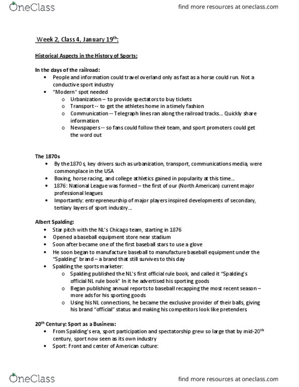 SPMA 1P91 Lecture Notes - Lecture 4: Baseball Stars, Sports Equipment, Sport Management thumbnail