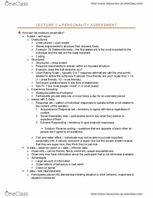 01:830:338 Lecture Notes - Lecture 2: Likert Scale, Open Data Protocol thumbnail