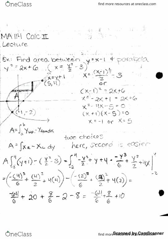 MA 114 Lecture 2: Calc 2: Integration by Parts thumbnail