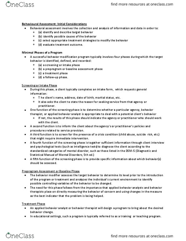 PSYB45H3 Chapter Notes - Chapter 20: Mental Disorder, Dsm-5, Face Validity thumbnail