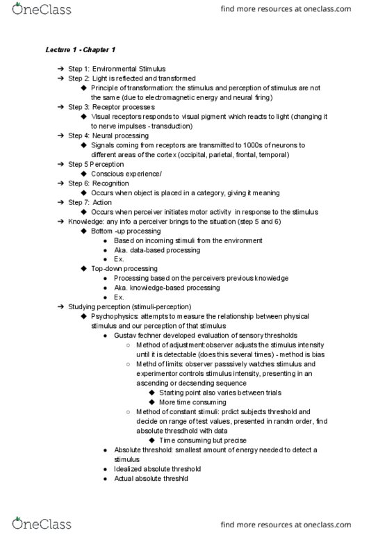 PSYC 2220 Lecture Notes - Lecture 1: Spectral Sensitivity, Functional Magnetic Resonance Imaging, Optic Nerve thumbnail