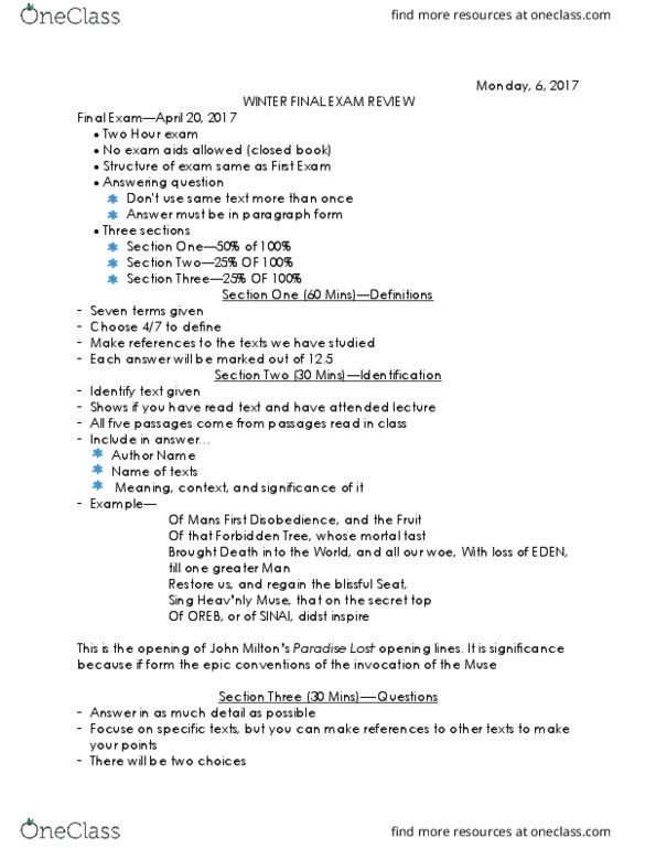 ENGL 1F91 Lecture Notes - Lecture 19: Oreb And Zeeb thumbnail