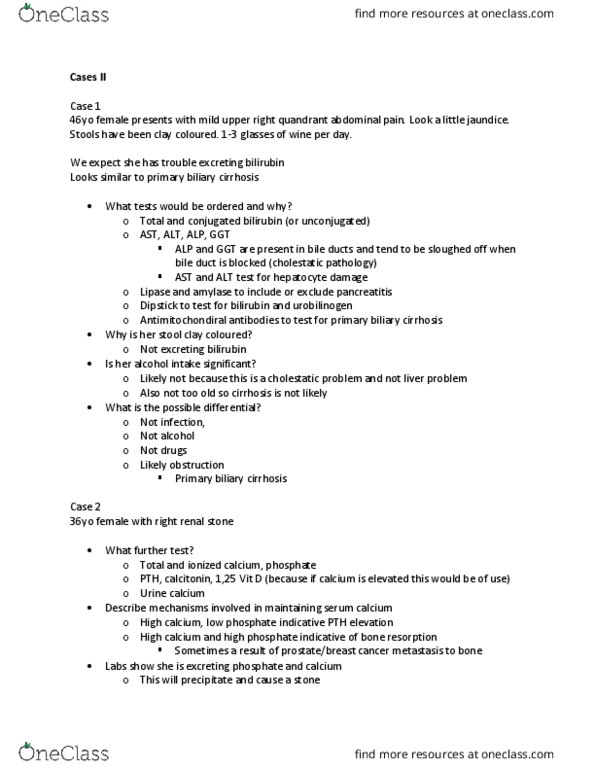 BCH 4123 Lecture Notes - Lecture 22: Primary Biliary Cirrhosis, Bone Resorption, Bilirubin thumbnail