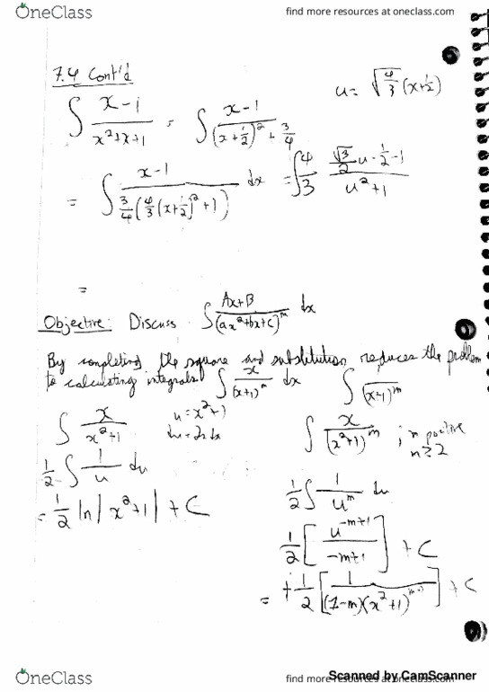 Calculus 1501A/B Lecture 6: 7.4 Integration By Parts part 3 thumbnail