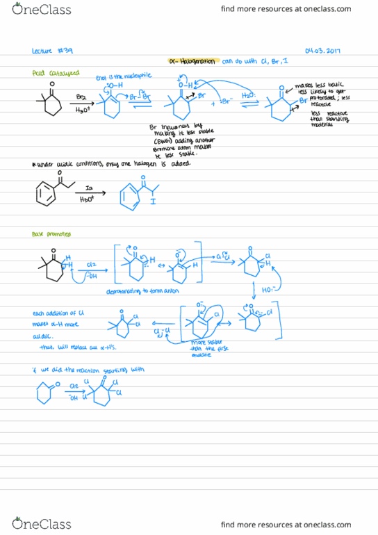 CHEM 2320 Lecture Notes - Lecture 42: Effie Award, Halogenation, Substitution Reaction thumbnail