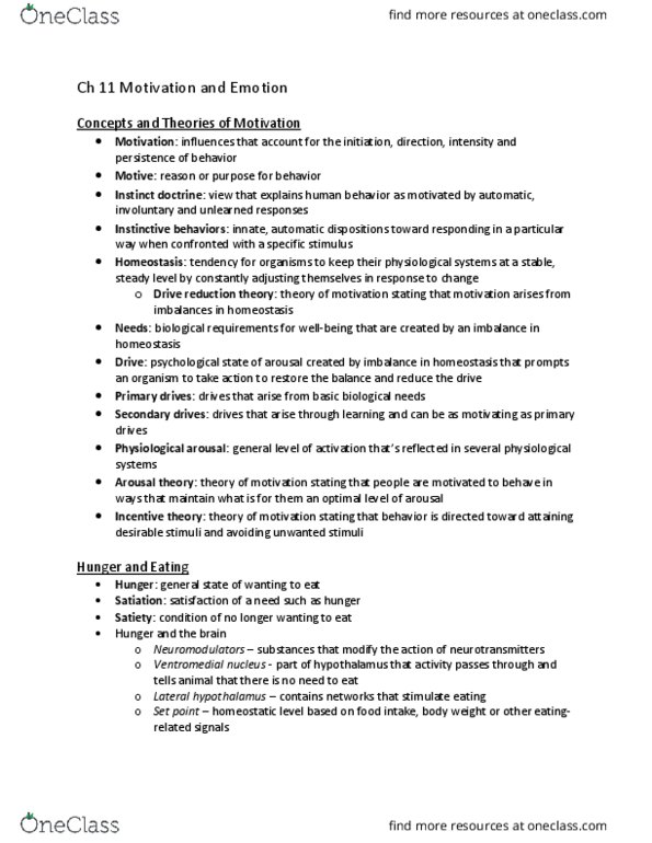 PSYC100 Chapter Notes - Chapter 11: Parasympathetic Nervous System, Bisexuality, Peripheral Nervous System thumbnail