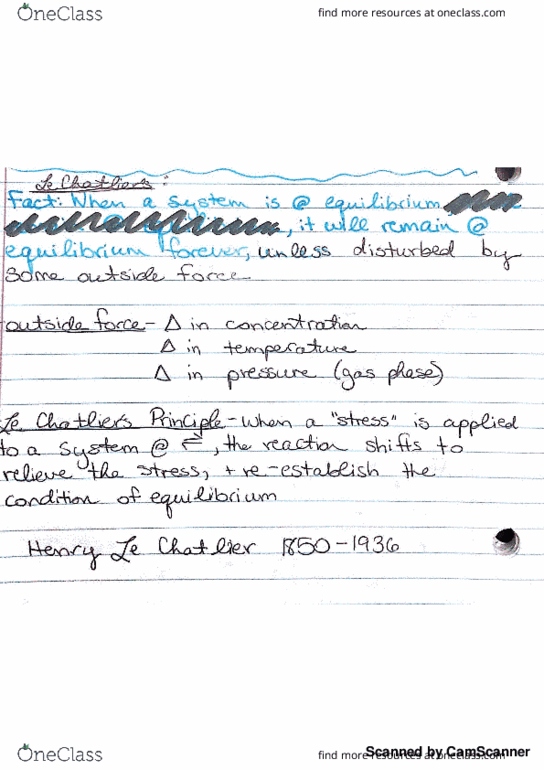 CHE-1102 Lecture 21: Le Chatlier's Prinicple thumbnail