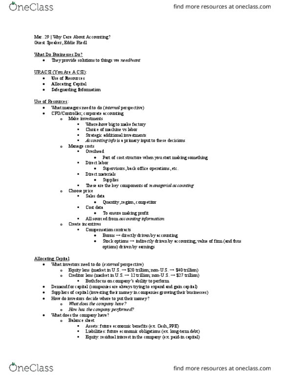 SMG SM 131 Lecture Notes - Lecture 4: Information System, Pricewaterhousecoopers, Kpmg thumbnail