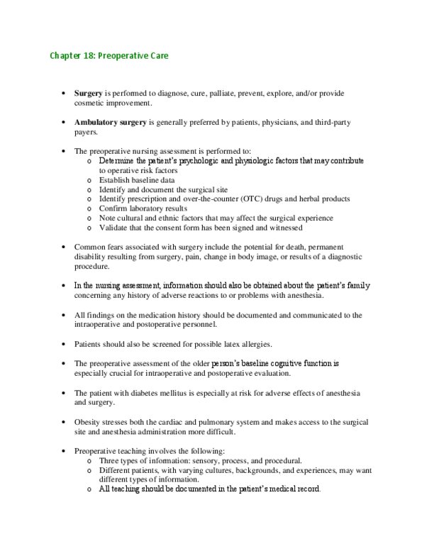 BIOC33H3 Lecture Notes - Nursing Assessment, Cholecystectomy, Barbiturate thumbnail
