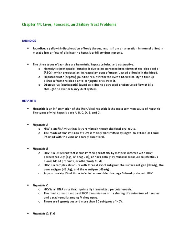 BIOC33H3 Lecture Notes - Entecavir, Hepatitis D, Asterixis thumbnail