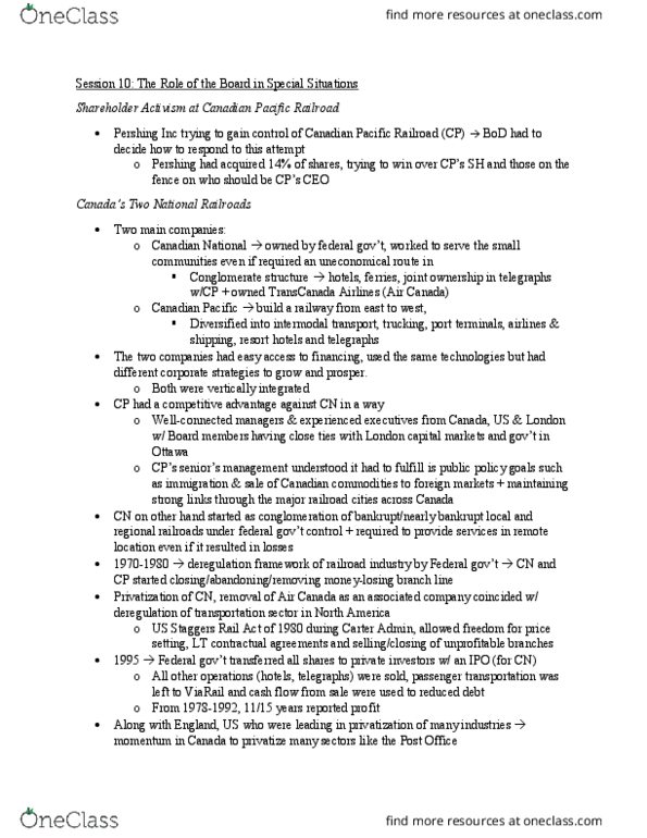 MGT437H5 Chapter Notes - Chapter 10: Chief Operating Officer, Schedule 13D, Proxy Fight thumbnail