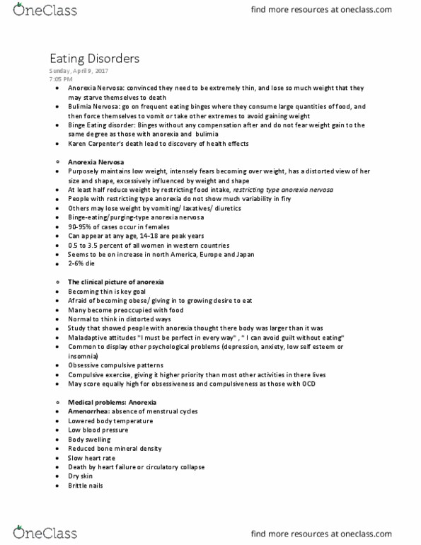 PSYCH 215 Chapter Notes - Chapter 9: Thermostat, Psychodynamic Psychotherapy, Major Depressive Disorder thumbnail