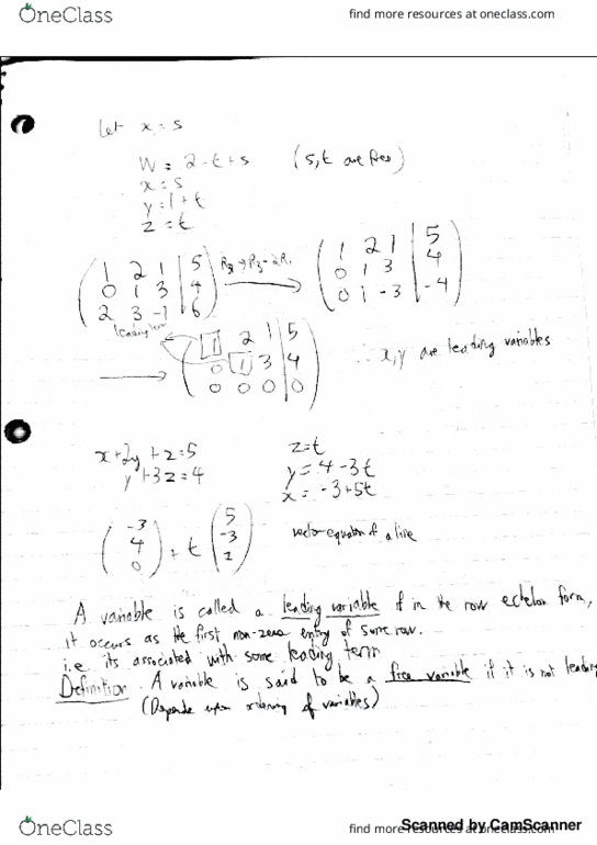 Mathematics 1600A/B Lecture 8: 2.2 Solving Linear Systems Part 2 thumbnail