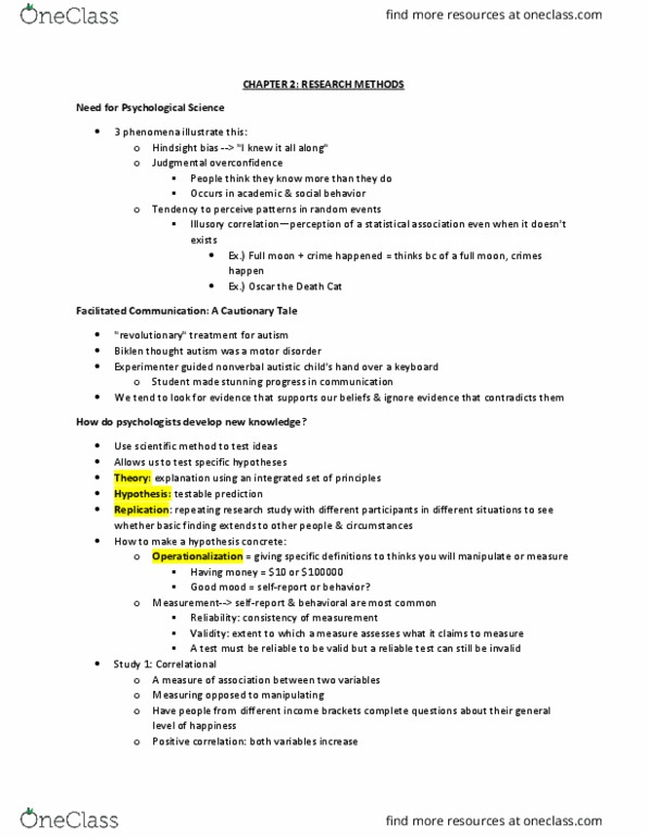 PSYCH 10 Lecture Notes - Lecture 2: Facilitated Communication, Standard Deviation, Operationalization thumbnail
