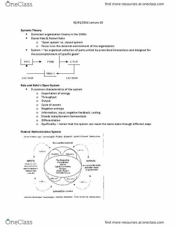 POLS 2250 Lecture Notes - Lecture 10: Homeostasis thumbnail