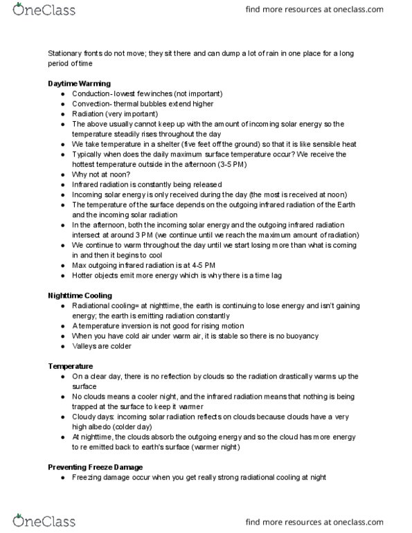 MET-1010 Lecture Notes - Lecture 3: Radiative Cooling, Thermometer, Human Body Temperature thumbnail