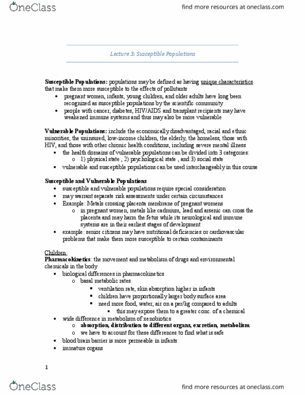ENSC 201 Lecture Notes - Lecture 16: Clostridium, Blood Lead Level, Smog thumbnail