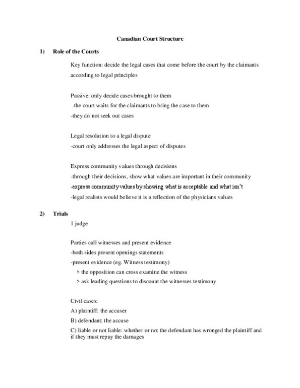 LWSO 203 Lecture Notes - Superior Court, Reversible Error, Provincial Superior thumbnail