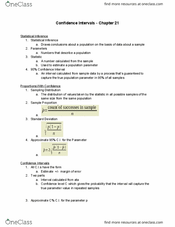 STAT 201 Lecture Notes - Lecture 20: Normal Distribution, Sampling Distribution, Central Limit Theorem thumbnail