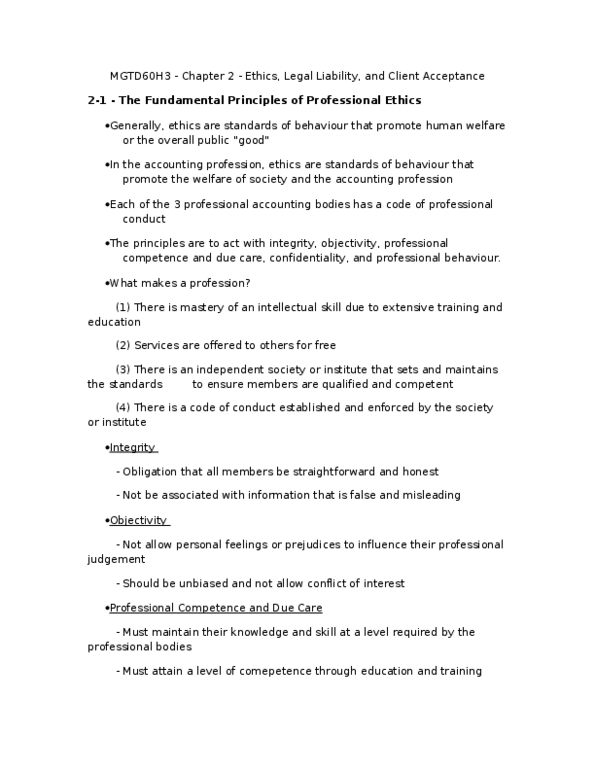 MGAD10H3 Chapter Notes - Chapter 2: Market Capitalization, Contributory Negligence, External Auditor thumbnail