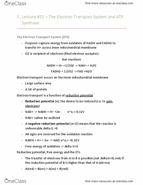 BIO 201 Lecture Notes - Lecture 21: Sodium Hydride, Pyruvic Acid, Eukaryote thumbnail