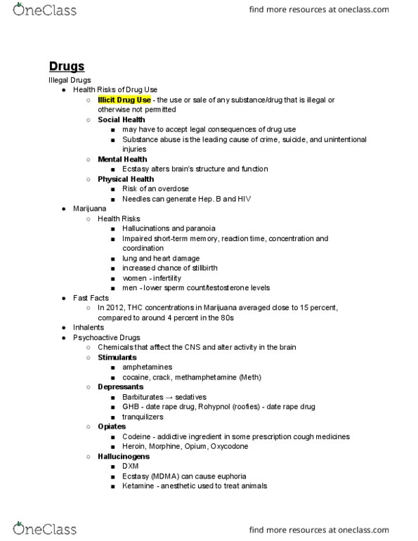 PSY 200 Lecture Notes - Lecture 8: Peer Pressure, Barbiturate, Leukoplakia thumbnail