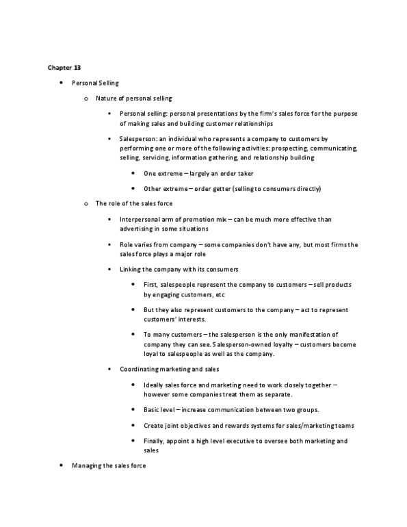 MKTG 2201 Chapter 13: Chapter 13 Notes thumbnail