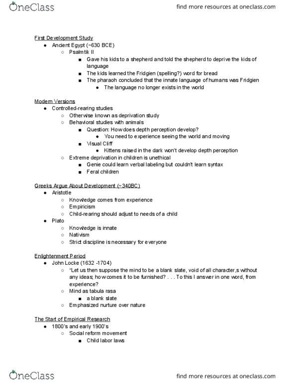 PSYC 101 Lecture Notes - Lecture 2: Unconscious Mind, Problem Solving, Prenatal Development thumbnail