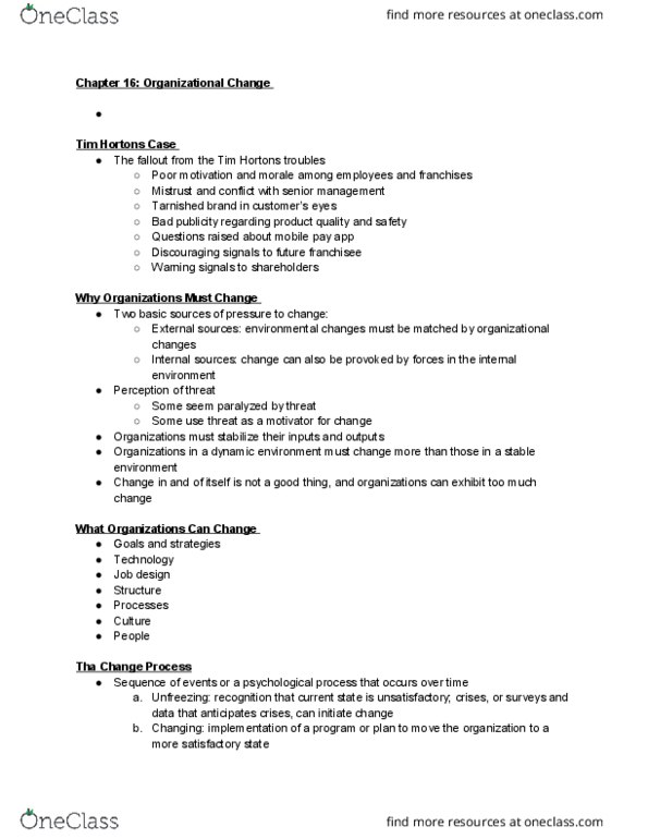 COMMERCE 1BA3 Lecture Notes - Lecture 13: Behavioural Sciences, Tim Hortons, Job Enrichment thumbnail