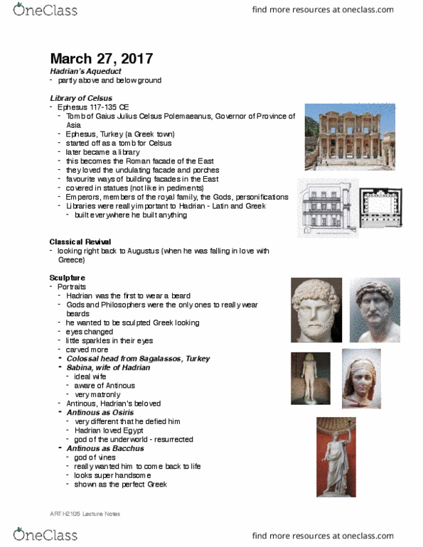 ARTH 2102 Lecture Notes - Lecture 13: Aegisthus, Cartonnage, Prima Porta thumbnail