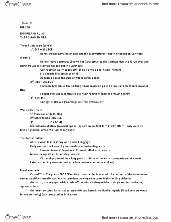 HUMAN 1A Lecture Notes - Lecture 3: Roman Kingdom, Pyrrhic Victory, Stoicism thumbnail