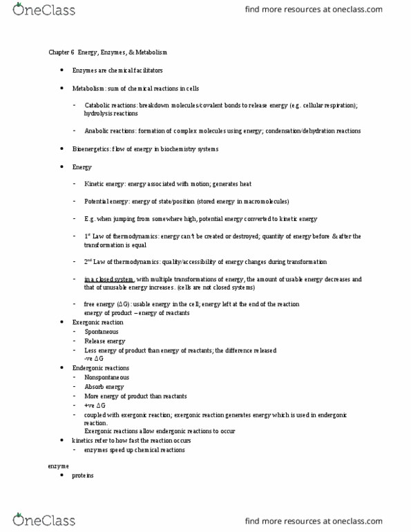 LIFESCI 2 Chapter Notes - Chapter 6: Alpha Cell, Blood Sugar Regulation, Pepsin thumbnail