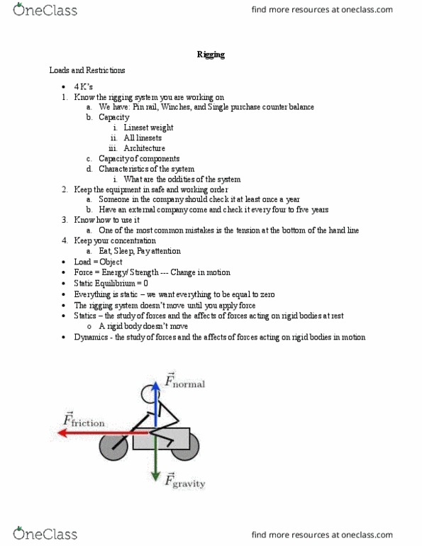 TH 2200 Lecture Notes - Lecture 28: Rigging, Free Body Diagram, Ultimate Tensile Strength thumbnail