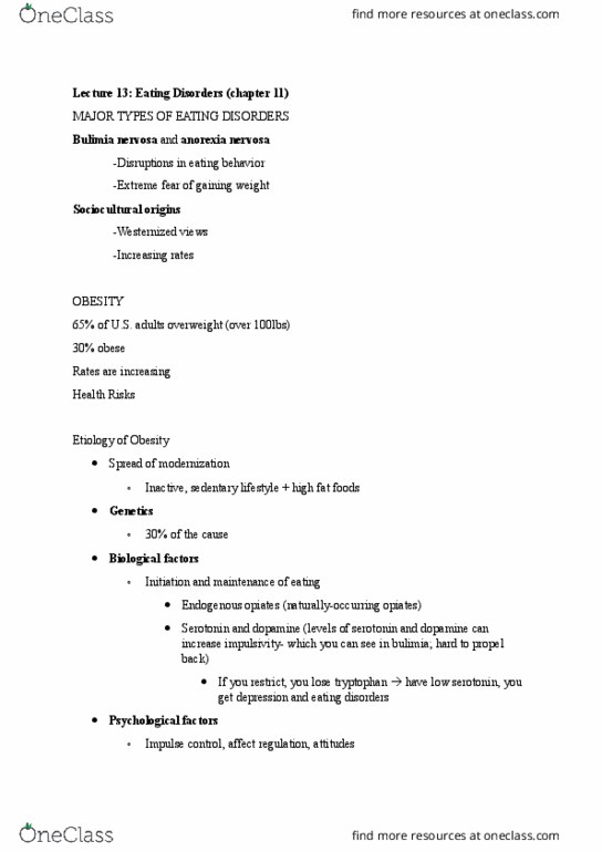 01:830:340 Lecture Notes - Lecture 13: Age 13, Kidney Stone Disease, Starvation Response thumbnail