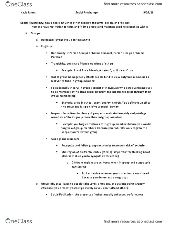 PSYC 1101 Lecture Notes - Lecture 1: Prefrontal Cortex, Abusive Power And Control, Group Polarization thumbnail