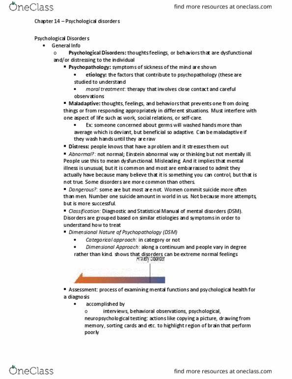 PSYC 1101 Lecture Notes - Lecture 1: Factitious Disorder Imposed On Self, Panic Attack, Neologism thumbnail