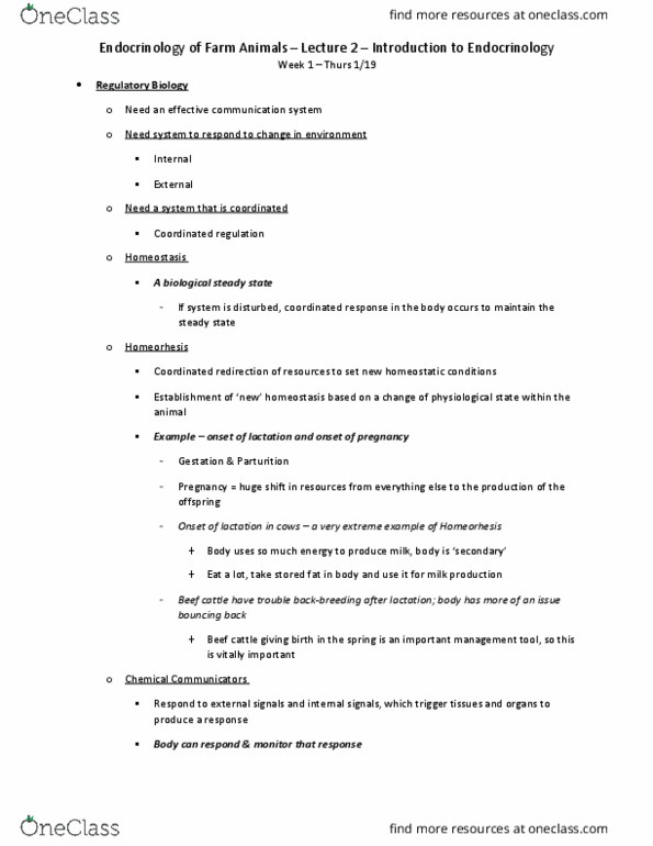 ANSC 3316 Lecture Notes - Lecture 1: Gestation, Beef Cattle, Neurohormone thumbnail