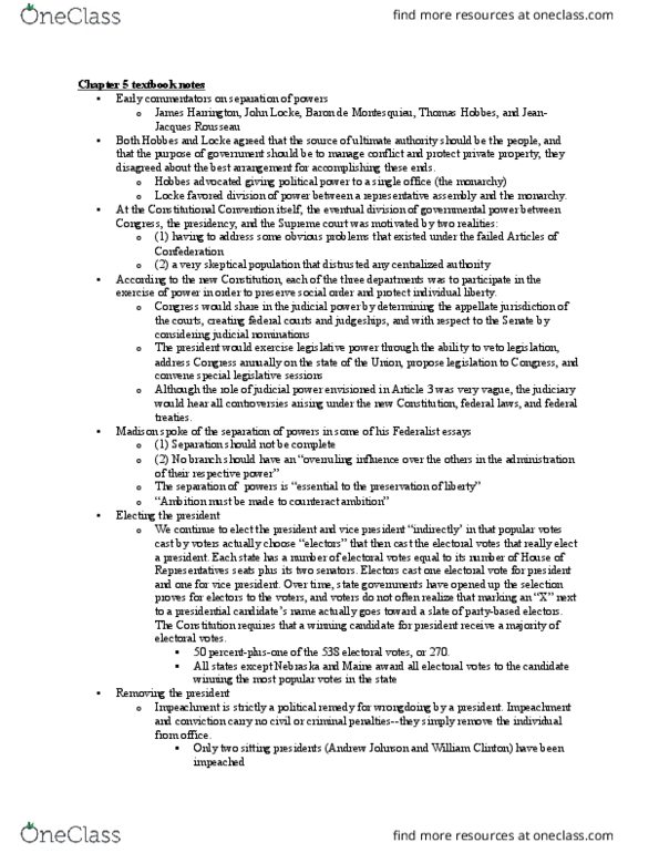 PSC 2302 Chapter Notes - Chapter 5: Jean-Jacques Rousseau, Montesquieu, Appellate Jurisdiction thumbnail