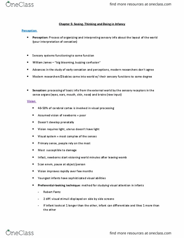 PSY 302 Lecture Notes - Lecture 5: Classical Conditioning, Perceptual Learning, Cerebral Cortex thumbnail