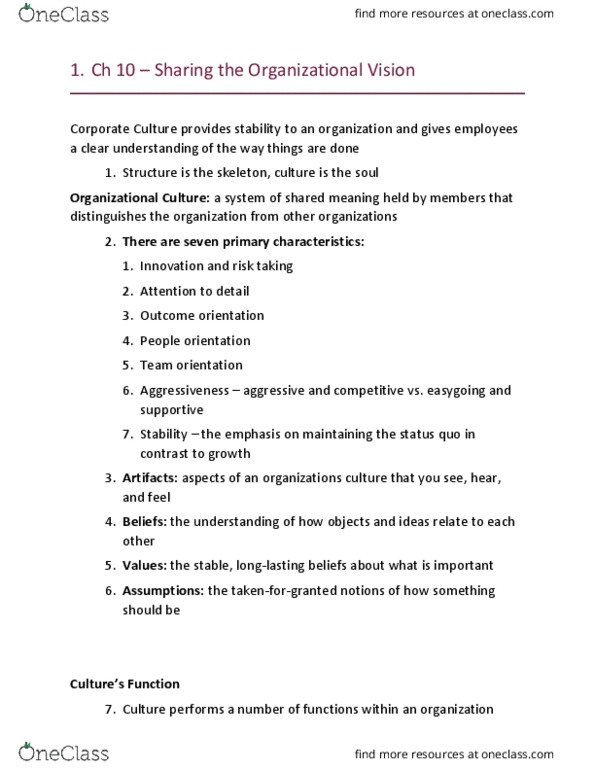 BUS 272 Chapter Notes - Chapter 10: Egalitarianism, Organizational Commitment thumbnail