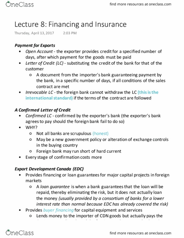 GMS 400 Lecture Notes - Lecture 8: Country Risk, African Development Bank, Foreign Exchange Controls thumbnail