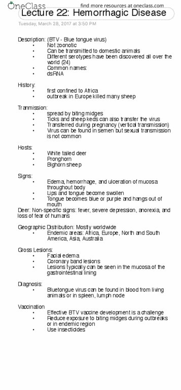 WFSC 301 Lecture Notes - Lecture 22: Zoonosis, Vertically Transmitted Infection, Bighorn Sheep thumbnail