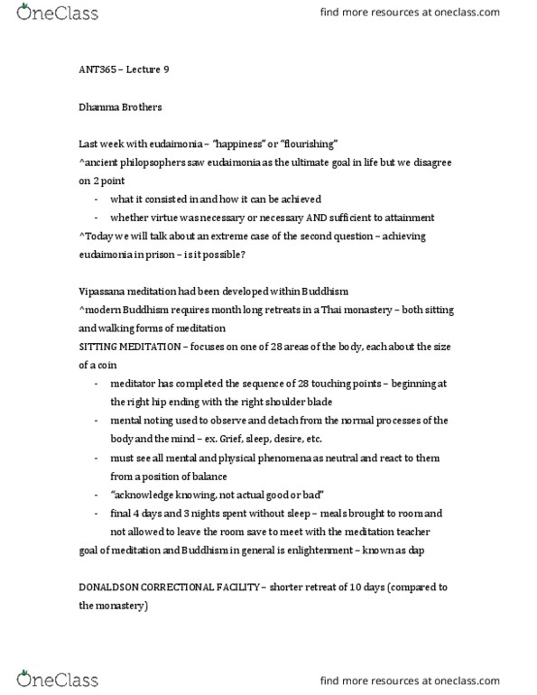ANT365H5 Lecture Notes - Lecture 9: Eudaimonia thumbnail