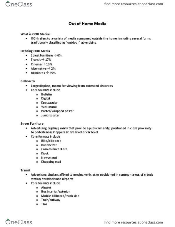 ADV 205 Lecture Notes - Lecture 16: Street Furniture, Shopping Mall, Vehicle thumbnail