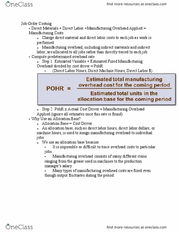 BUS 215 Lecture Notes - Lecture 3: Cost Driver thumbnail