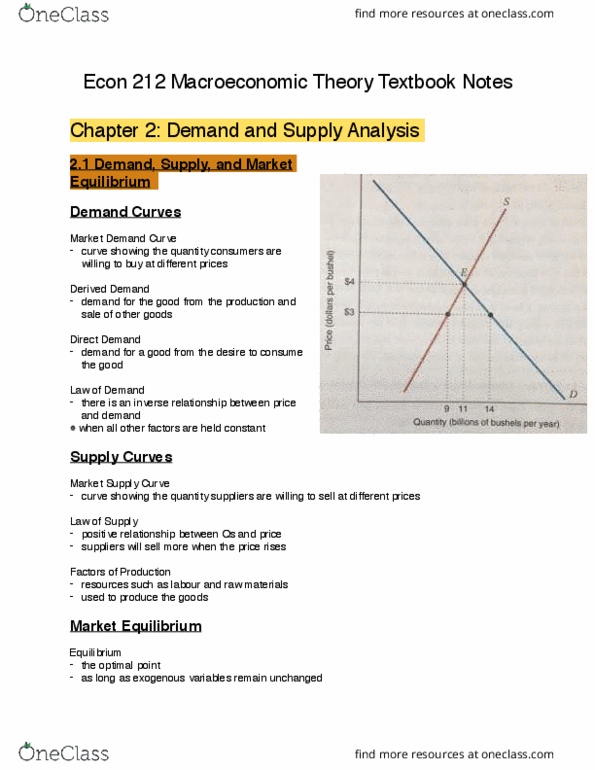 ECON 212 Chapter Notes - Chapter 2-4: Economic Equilibrium, Utility, International Polar Year thumbnail